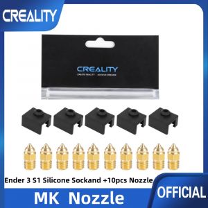 Creality Original 5 pi&egrave;ces Ender 3 S1/Ender 3 S1 Pro chaussette en Silicone et 10 pi&egrave;ces buse, pour