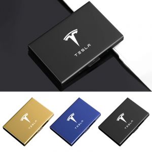 Porte-carte avec Logo de voiture, 1 pièce, portefeuille de crédit en acier inoxydable, sac d'argent