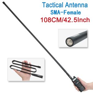 ABBREE Pliable CS Tactique Antenne SMA Femelle 144/430Mhz pour Baofeng UV 5R UV82 UV 13 PRO BF 888S