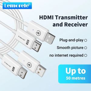 Lemorele HDMI transmetteur récepteur sans fil 1080P 98FT/30M 5G/2.4G 50M adaptateur d'extension Kit