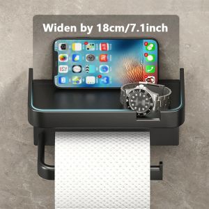 Porte-papier hygi&eacute;nique mural, plateau de rangement, organisateurs de toilettes, support de