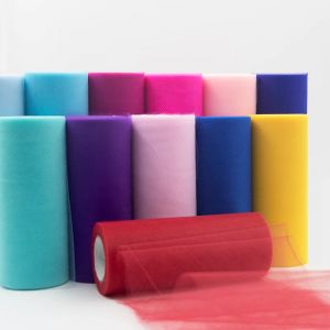 Bobine de rouleau de Tulle 25 Yards 15cm, rouleau de Organza blanc rouge bleu, jupe Tutu en tissu