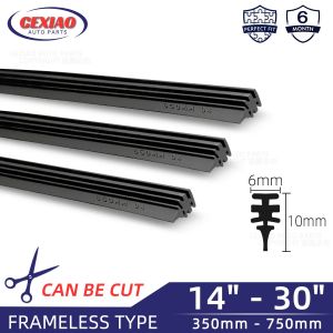 Bandes de recharge de balai d'essuie-glace de 6mm, bande de caoutchouc pour pare-brise de voiture,