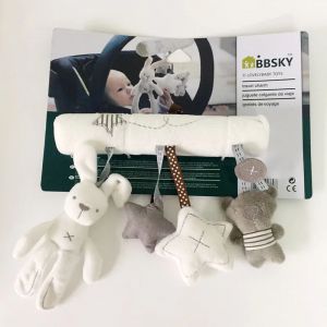 Animal lapin suspendu en peluche torsadé landau jouet hochet spirale bébé spirale lit jouets Kawaii