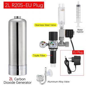 Kit de système de générateur de CO2 pour Aquarium 2L, cylindre de CO2 en acier inoxydable, Kit de