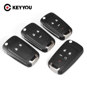 KEYYOU – coque de clé de voiture pliable pour Chevrolet Cruze Epica Lova Camaro Impala 2 3 4 5