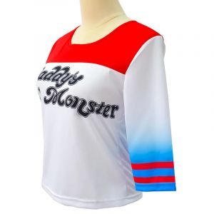 Costume de Cosplay d'halloween pour enfants et adultes, T-shirt et pantalon de monstre Harley Quinn