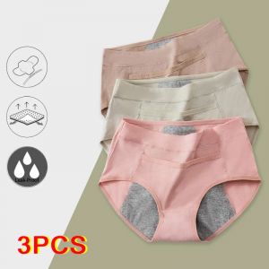 3 pi&egrave;ces coton culotte menstruelle &eacute;tanche respirant Sexys culottes femme femmes filles pantalons