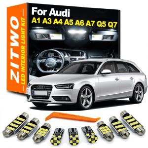 Kit complet d'&eacute;clairage int&eacute;rieur d'ampoule LED de voiture, pour Audi A1 8X A3 8L 8P 8V A4 B5 B6 B7