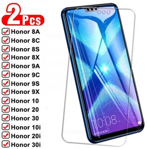 Protecteur d'écran en verre pour Huawei, film de protection pour Honor 8X 8A 8C 8S 9A 9C 9S 9X 10 20