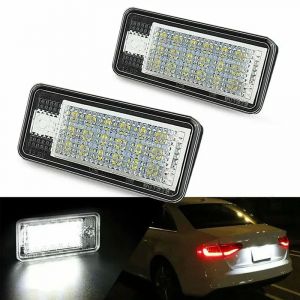 1/2 pi&egrave;ces lumi&egrave;re de plaque d'immatriculation LED pour Audi A3 A4 S4 RS4 B6 B7 A6 RS6 S6 C6 S5 Q7