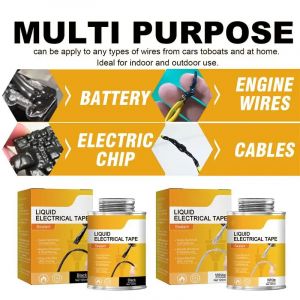 Ruban isolant liquide noir/blanc, 125ml, r&eacute;paration de fil &eacute;lectrique, c&acirc;ble, couche, ligne de
