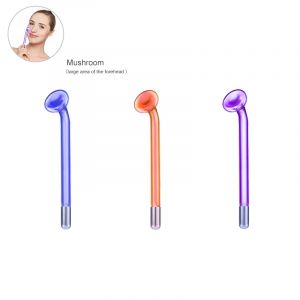 Baguette d'électrothérapie à haute fréquence, champignon, corps du visage, électrode en verre, Tubes