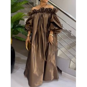 Yeezzi femmes mode Falbala élégant soirée Maxi robes 2025 nouveau printemps manches bouffantes