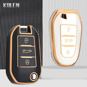 Coque de protection pour cl&eacute; de voiture en TPU, pour Peugeot 107 206 207 208 308 406 408 508 4008