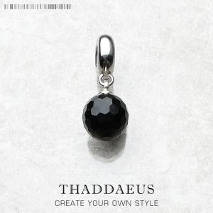 Attrape-soleil en argent Sterling 925, cristal suspendu noir et gris, pendentif boule &agrave; facettes,