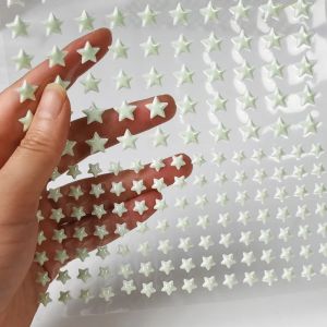 211 pièces 3D bulle étoiles lumineuses points autocollant mural décor pour chambre d'enfants chambre