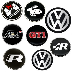Autocollant emblème de volant de voiture en aluminium, 45mm/50mm, pour VW GTI Polo Golf Passat