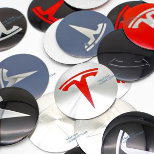 4 pièces 56/65mm Tesla capuchon de moyeu capuchon central Logo autocollant de haute qualité pour