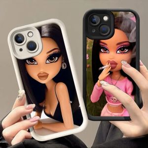 Coque de téléphone en Silicone souple, poupée Bratz de dessin animé, pour Apple iPhone 12 13 Mini 11