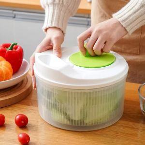 Grand essoreur de salade de légumes manuel domestique, égouttoir à fruits et à laitue, séchoir à