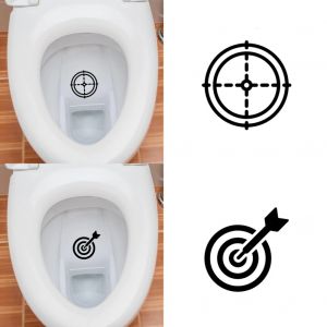 1PC créatif frappé le cible toilettes autocollants décoration de la maison stickers muraux art mural