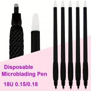 EyebloggPen Microblading Poulet, Outil à main manuel, Maquillage semi-continu, Classique, 18U,