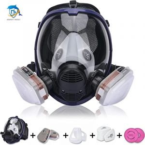 Masque chimique 6800 15/17 en 1 masque à gaz respirateur peinture insecticide spray silicone filtre