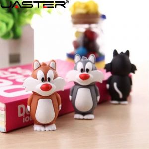 JASTER USB Flash Drives dessin anim&eacute; chat Pen Drive cr&eacute;atif &eacute;tudiant cadeaux cl&eacute; m&eacute;moire cha&icirc;ne