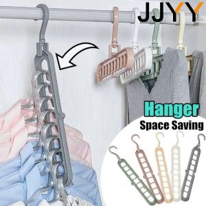 JJYY 9 trous gain de place cintre 360 rotatif magique cintre multi-fonction pliant magique cintre
