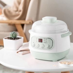 1L &eacute;lectrique mijoteuse alimentaire vapeur Pot en c&eacute;ramique multifonction BirdNest soupe rago&ucirc;t