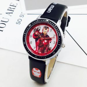 DISNEY Spiderman Captain America Iron Man enfants montre-bracelet étudiant montre à Quartz cadeau