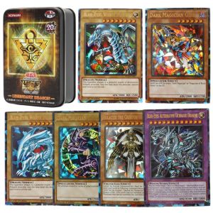 72 pièces cartes Yugioh avec boîte en fer blanc Yu Gi Oh carte holographique Version anglaise lettre