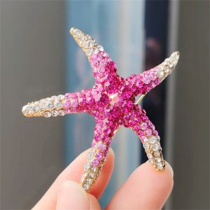 Broches &eacute;toile de mer scintillantes pour femmes, strass scintillants, breloque, &eacute;pingles &eacute;toile de