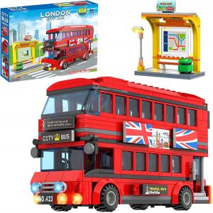 City London Bus Station blocs de construction ensemble Double ponturs Londres voyage BusLearning jeu