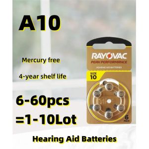 Batteries pour appareils auditifs A10 ZA10 10A P10 PR70 Rayovac Peak, batterie Zinc-air haute