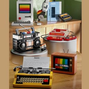 JAKI nouvelles idées classiques créatives machine à écrire ordinateur TV blocs de construction