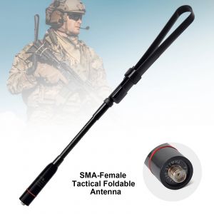 Antenne tactique pliable fouet Amateur 144/430MHz SMA-femelle pour Kenwood TYT Retevis BAOFENG UV-82