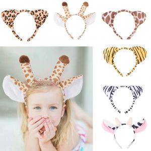 Enfant adulte animaux oreilles bandeau dessin animé lapin girafe tigre bandeau Cosplay Costume