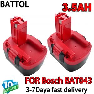 Batterie 12v pour Bosch BAT043 3,5 mAH, Compatible avec perceuse PSR 12 GSR 12 VE-2,GSB 12 VE-2,PSB