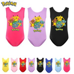 Pokemon Pikachu dessin anim&eacute; filles maillot de bain pour enfants Kawaii Anime maillot de bain une