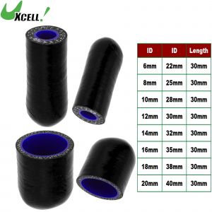 UXCELL 30mm longueur 6/8/10/12/14/16/18/22/28/32/40MM ID voiture Silicone caoutchouc tuyau embout