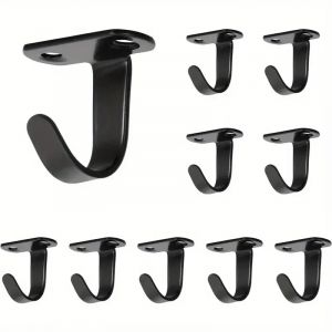 Crochets de plafond mont&eacute;s &agrave; vis en acier inoxydable, serviette sous &eacute;tag&egrave;re, cintre rapide pour