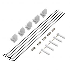 Klaxons de commande d'avion RC 20x11mm + chape 1.2x21mm + bouchon de liaison de connecteur de tige