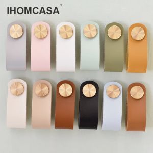 IHOMCASA meubles nordiques commode tiroir bouton or laiton armoire armoires de cuisine poignée