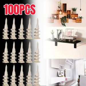 Ancrages pour cloisons s&egrave;ches en plastique autoperceuses, 20 &agrave; 100 pi&egrave;ces, goupille en plastique,