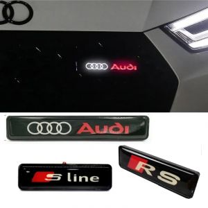 La lampe LED Sline logo sur la calandre de la voiture convient au réaménagement de l'éclairage Audi
