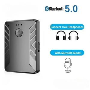 R&eacute;cepteur et transmetteur TV sans fil Bluetooth 5.0, pour &eacute;couteurs, connectez deux casques