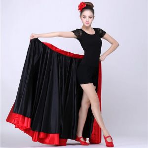 Jupe de flamenco espagnole à boucle à crochet pour femmes, robe en satin pour filles, phtalgrill,