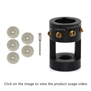 Meuleuse d'&eacute;lectrode en tungst&egrave;ne, outils de soudage TIG, trous horizontaux multi-angles et d&eacute;cal&eacute;s